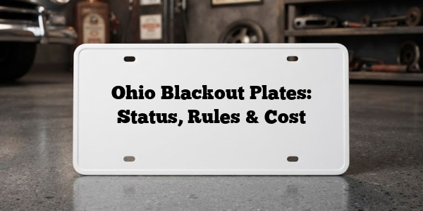 Ohio Blackout Plates: Status, Rules & Cost