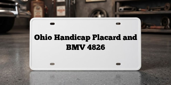 Ohio Handicap Placard and BMV 4826