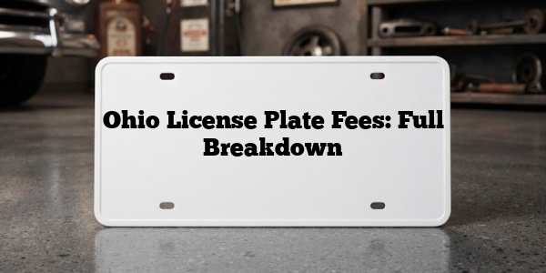 Ohio License Plate Fees: Full Breakdown